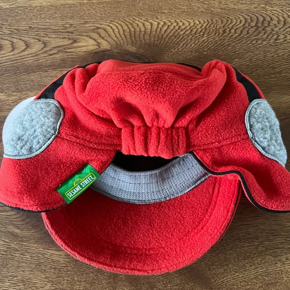Kids Coppertone Sesame Street Elmo Red Fleece Hat UPF 50+ NWT